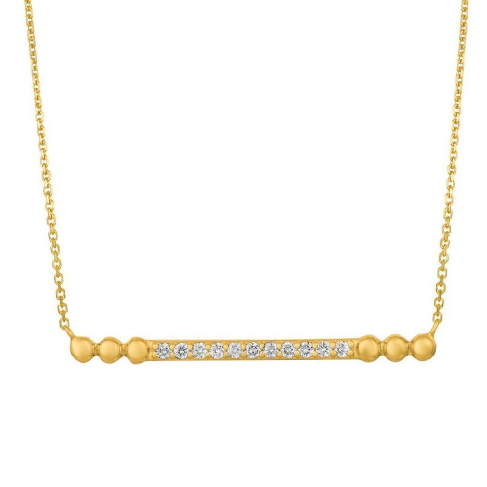 0.25 Carat Natural Diamond Bubble Bar Pendant